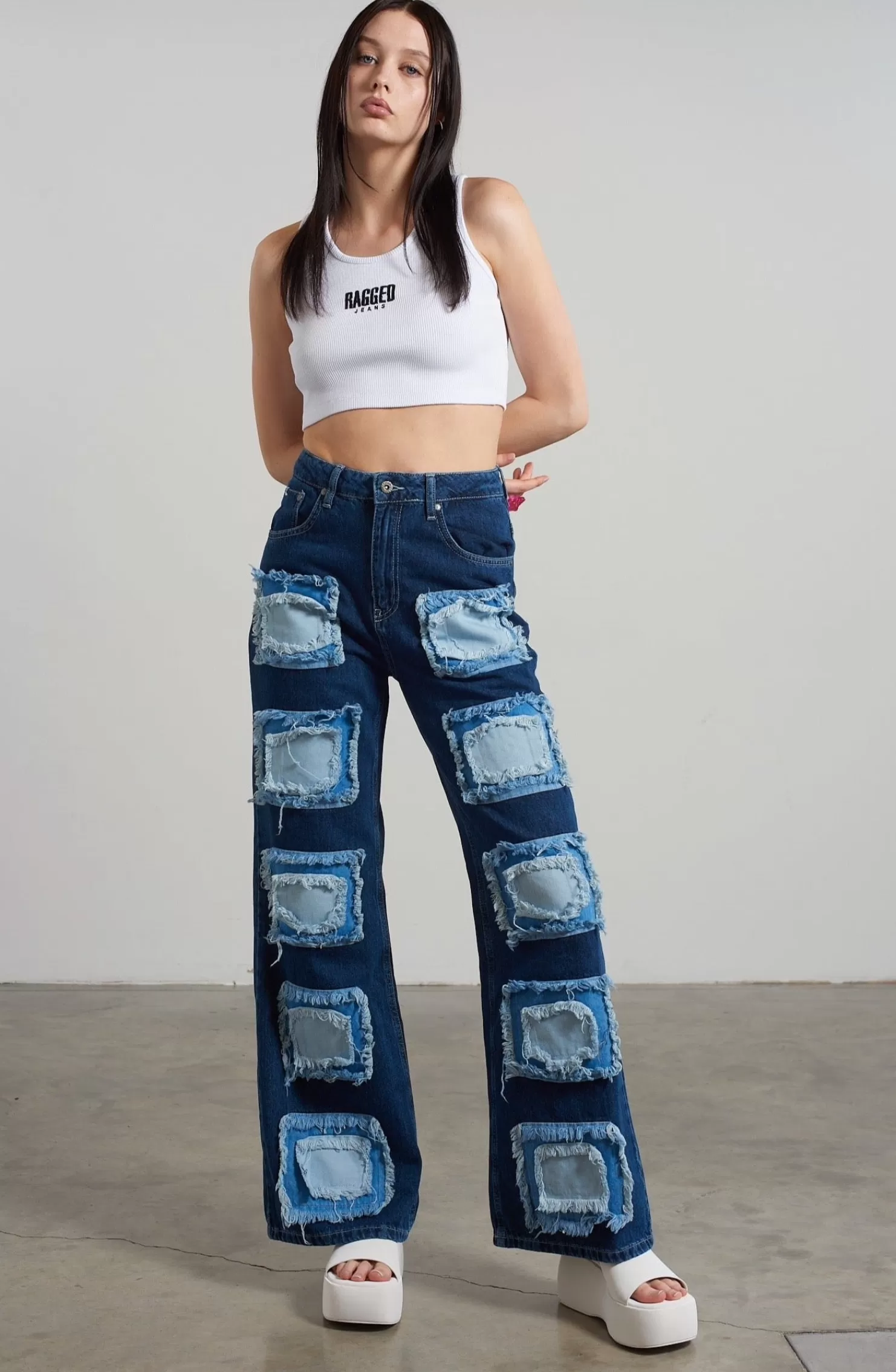 The Ragged Priest Rubic Baggy Jean -Women Jeans