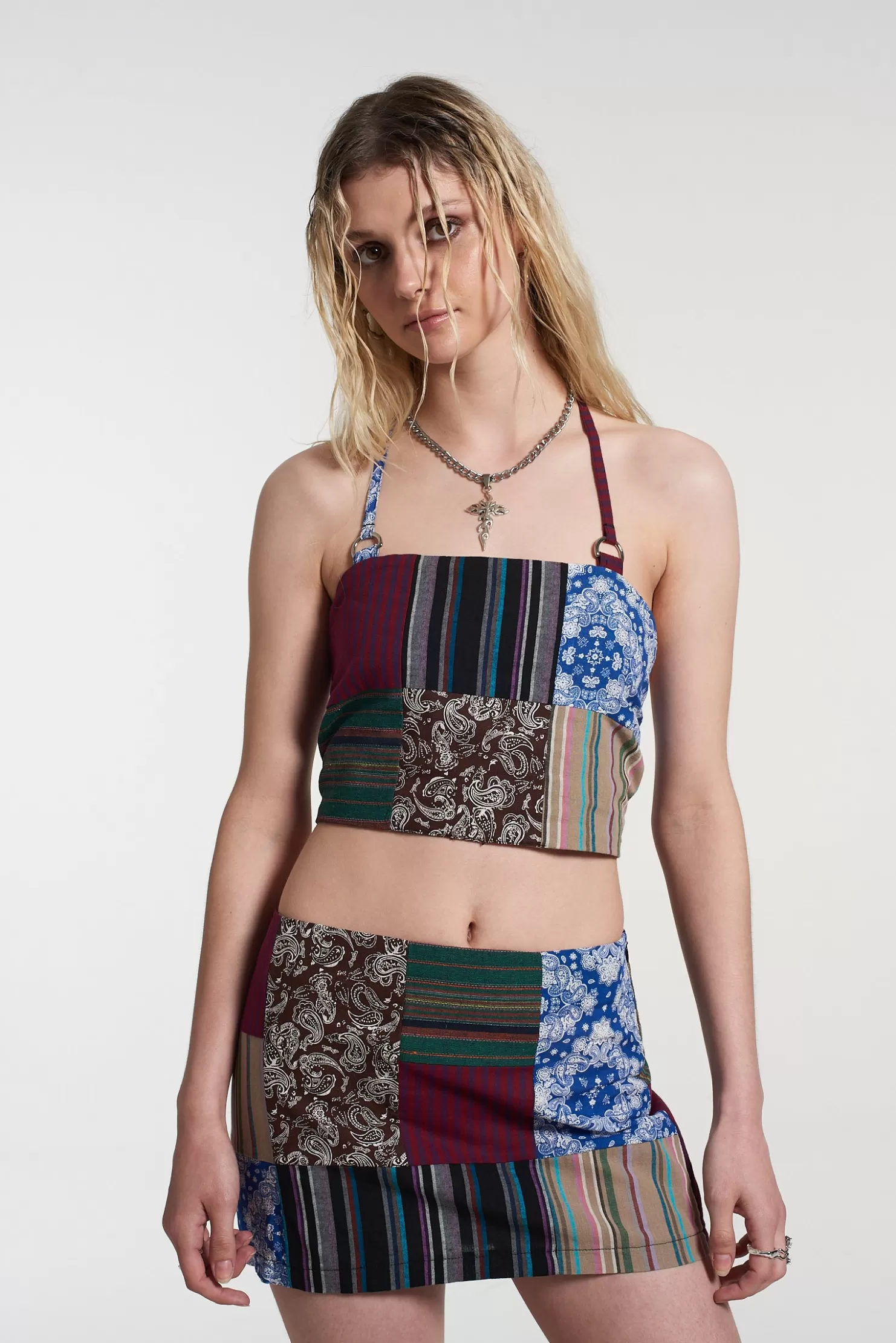 The Ragged Priest Sabotage Patchwork Vest-Women T-Shirts & Tops