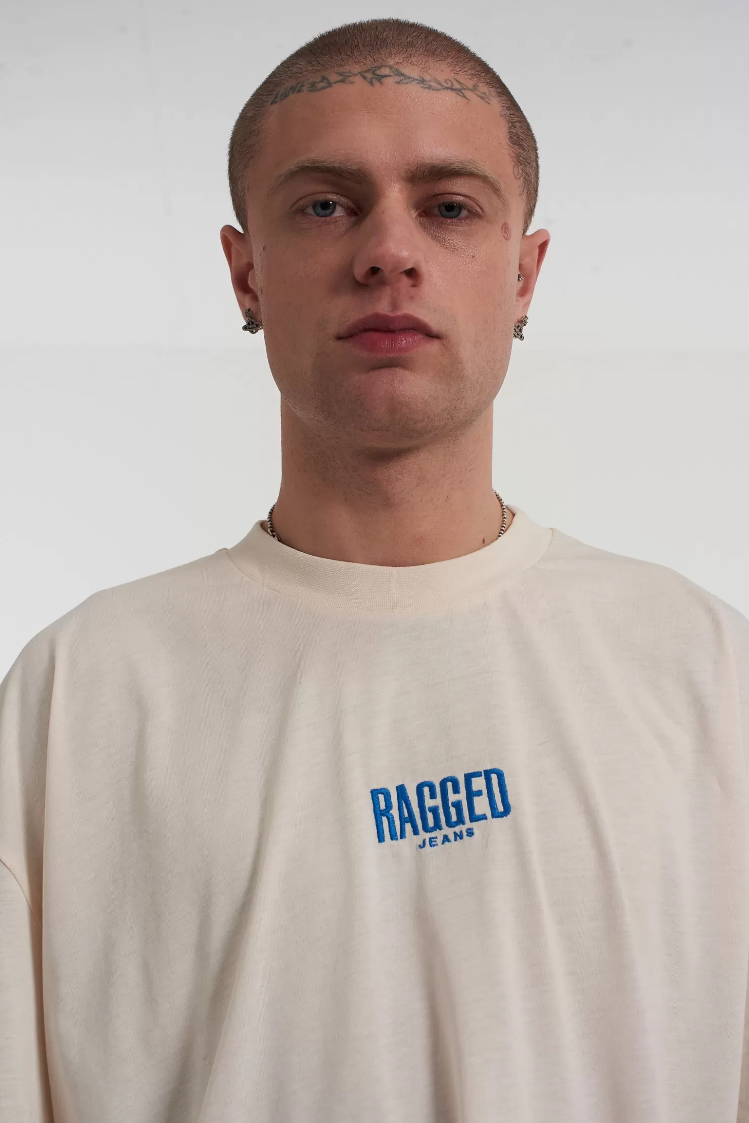 The Ragged Priest Sad Flower Tee Cream-Men T-Shirts & Tops