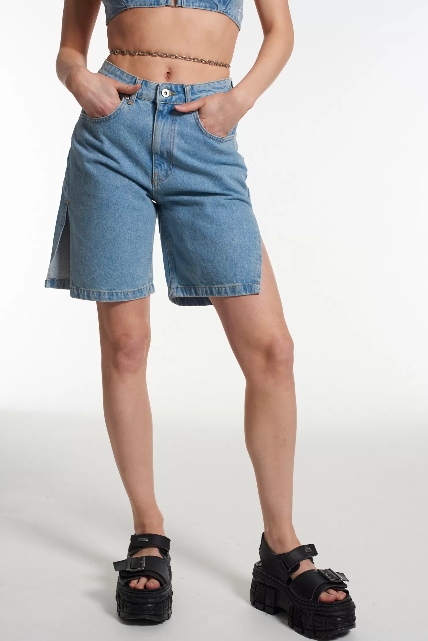 The Ragged Priest Side Split Short - -Women Skirts & Shorts