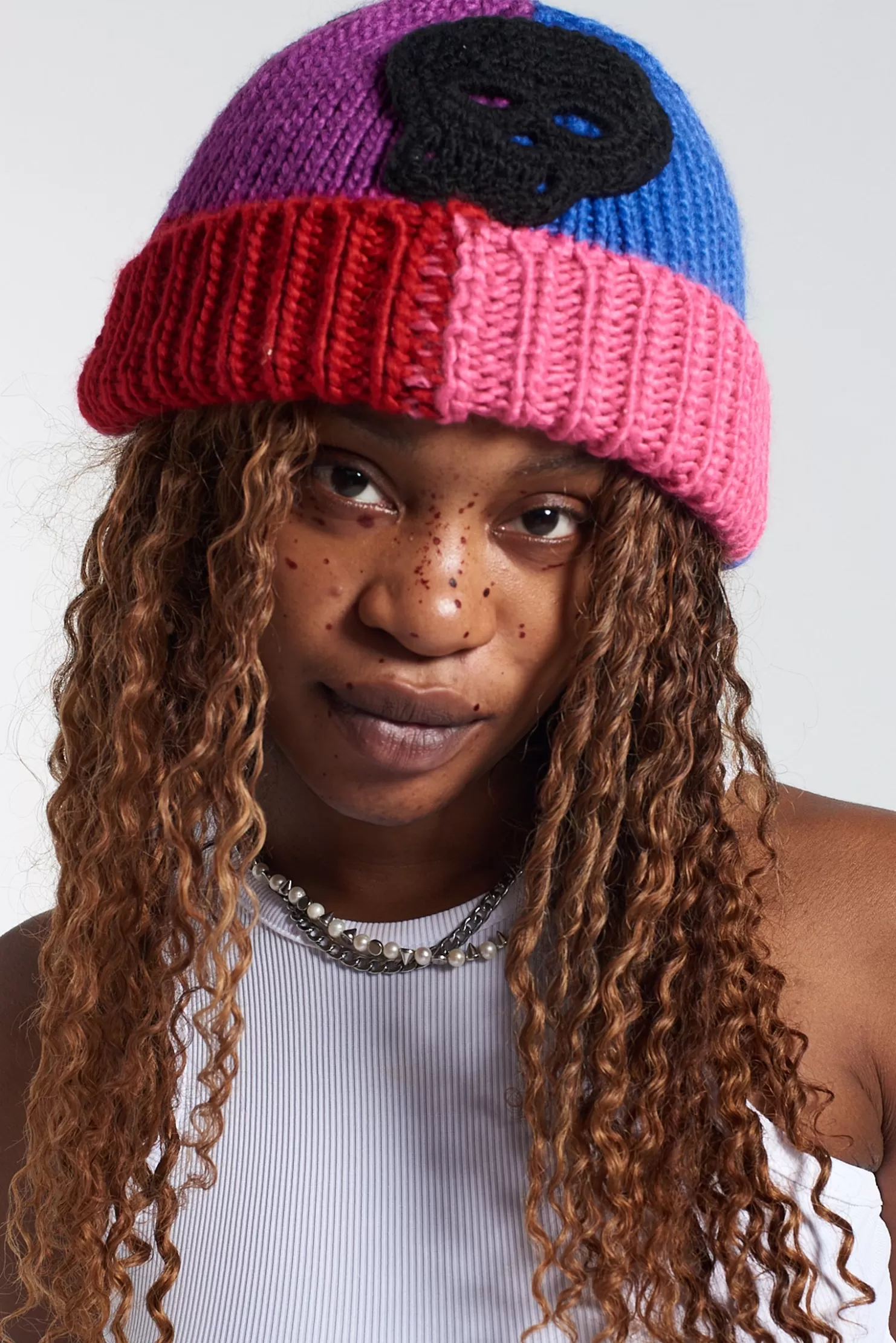 The Ragged Priest Skull Beanie-Women Accessories