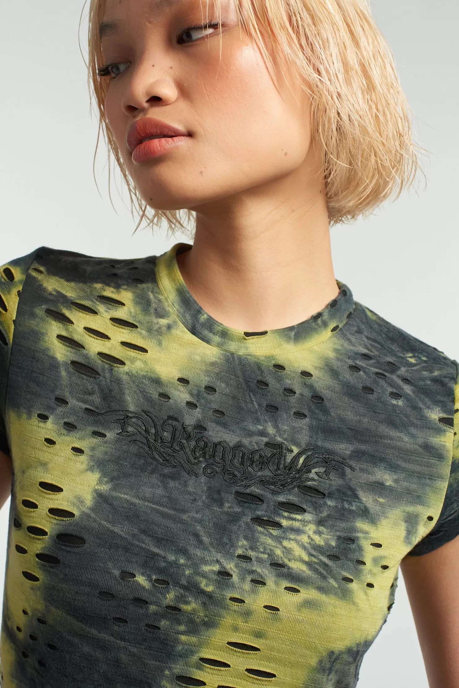 The Ragged Priest Species Acid Wash Baby Tee-Women T-Shirts & Tops