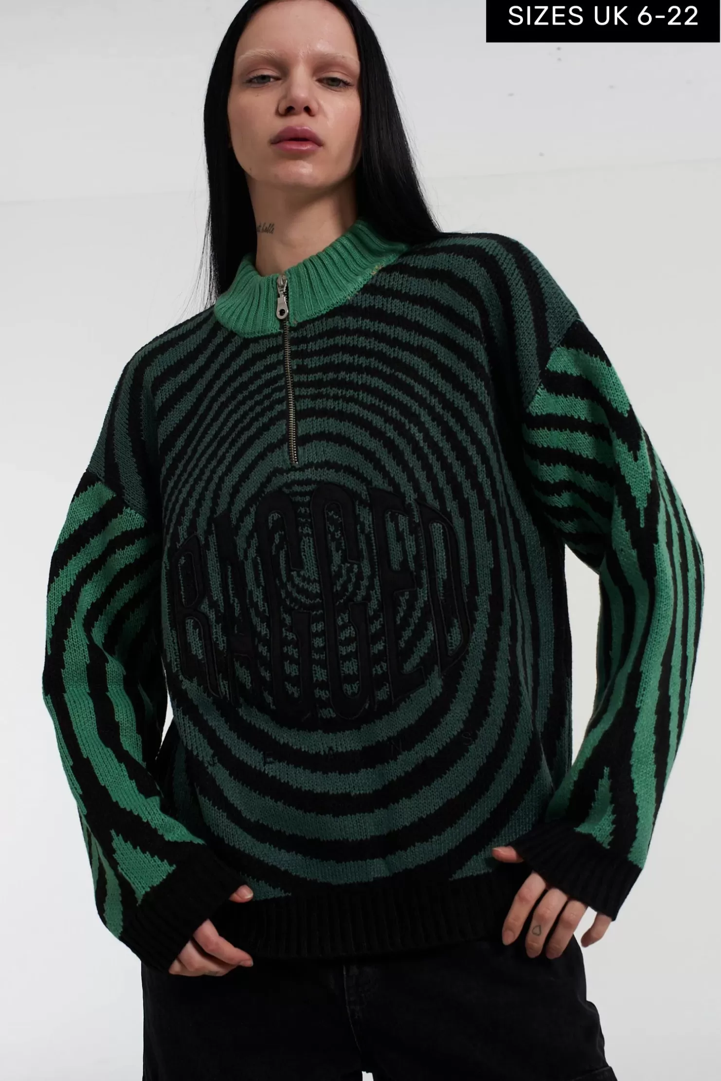 The Ragged Priest Spiral Mock Jumper-Women Knitwear & Sweats