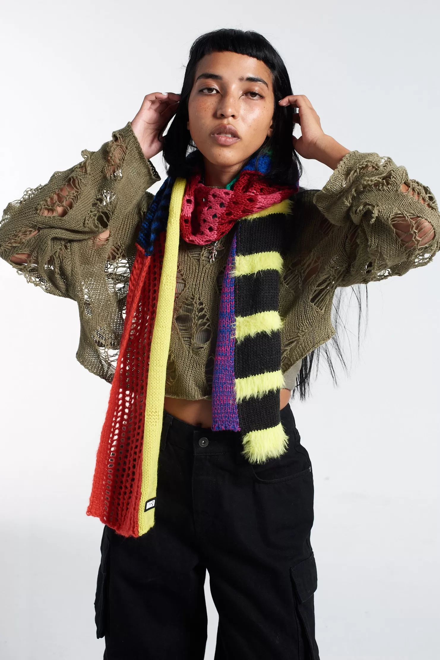 The Ragged Priest Spliced Scarf-Women Accessories