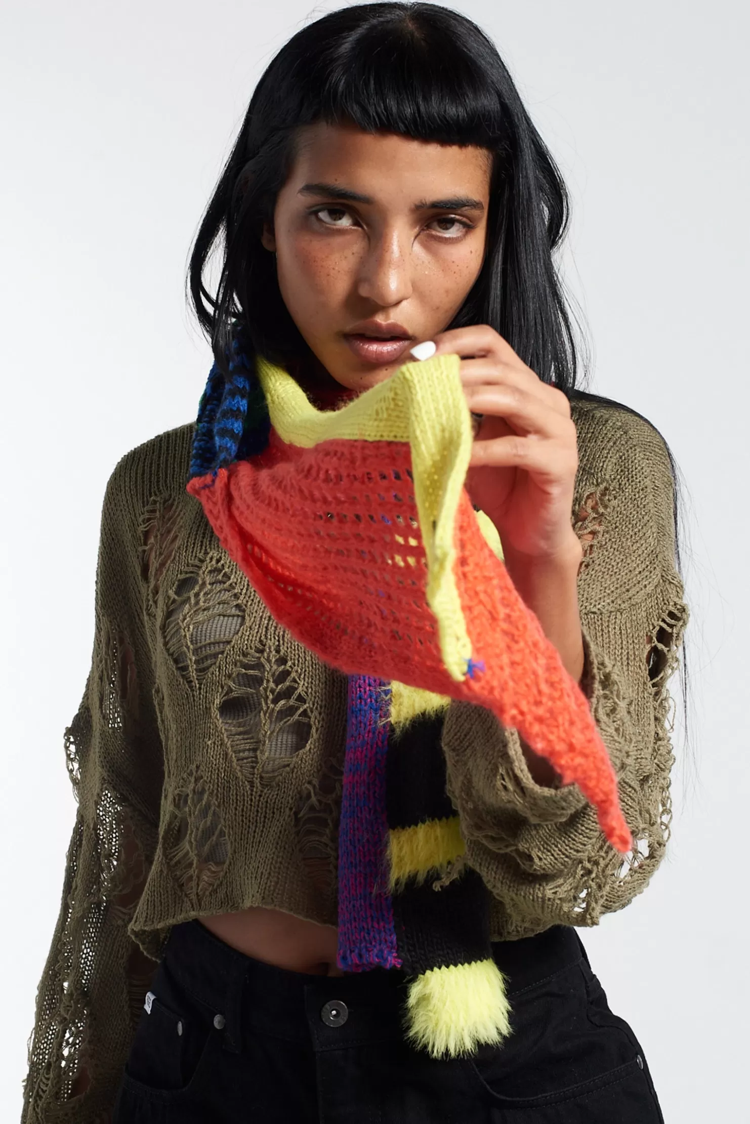 The Ragged Priest Spliced Scarf-Women Accessories