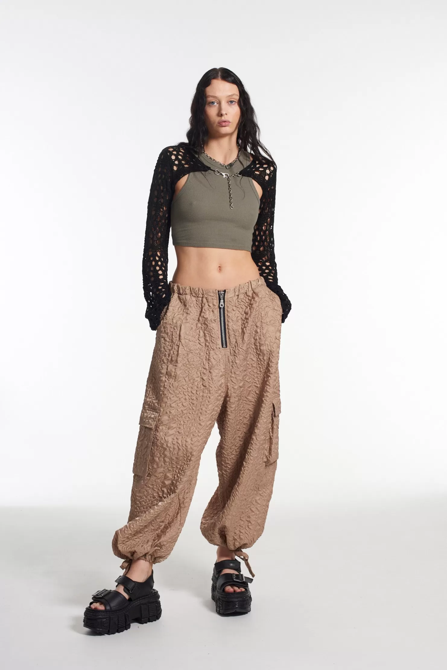 The Ragged Priest Storm Parachute Pants-Women Trousers