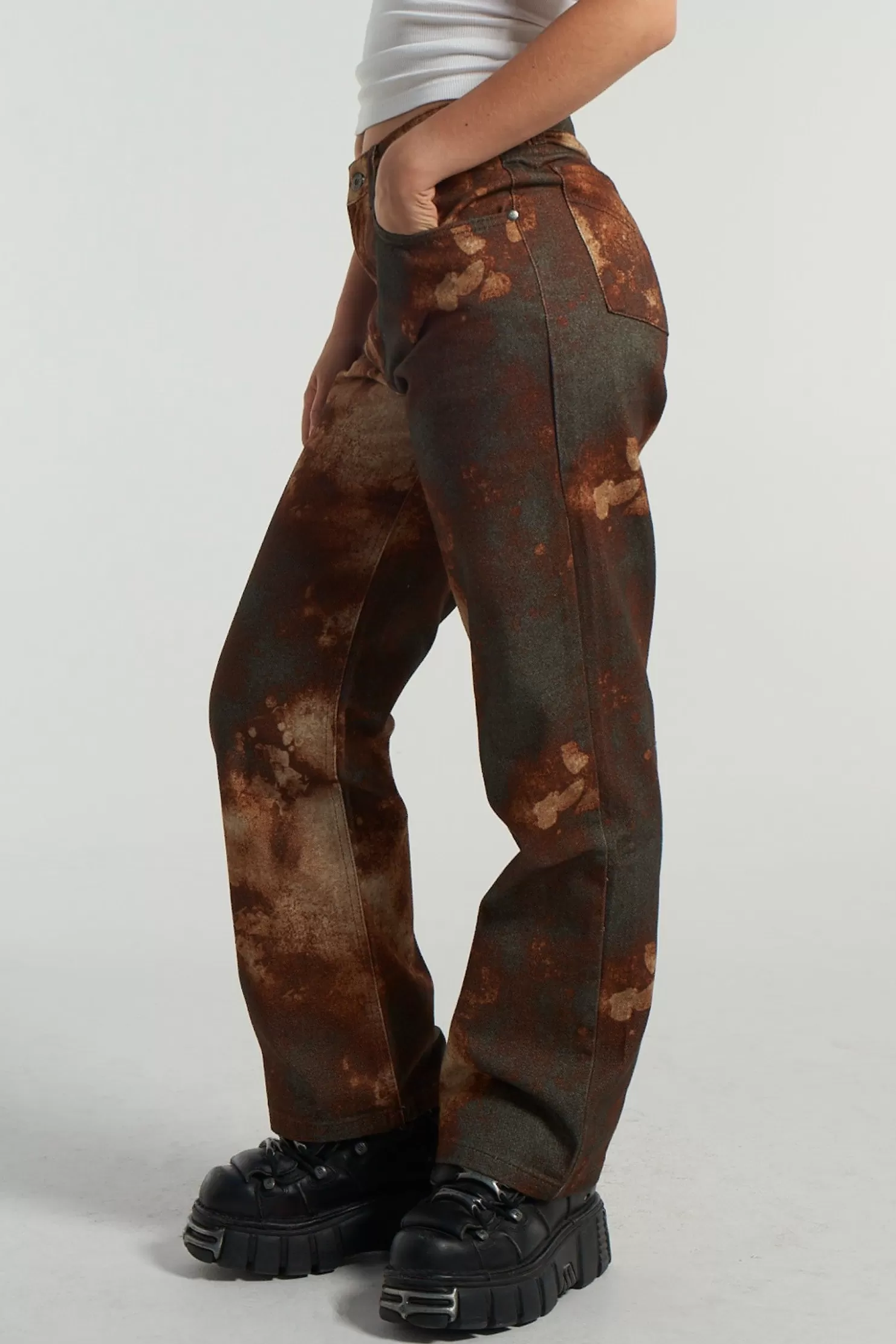 The Ragged Priest Tie Dye Dad Jean-Women Jeans