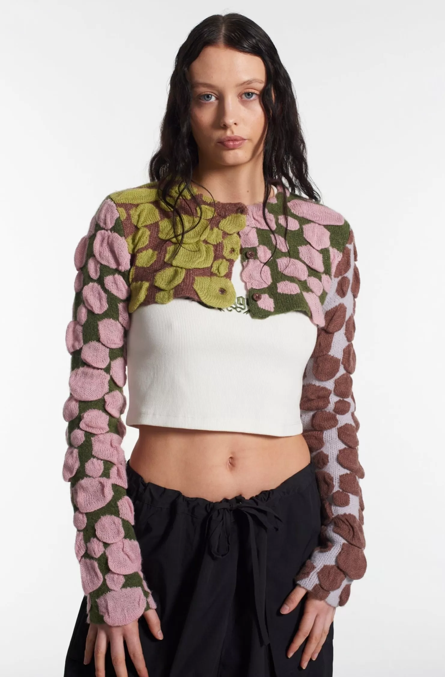 The Ragged Priest Trip Super Cropped Cardigan-Women Knitwear & Sweats