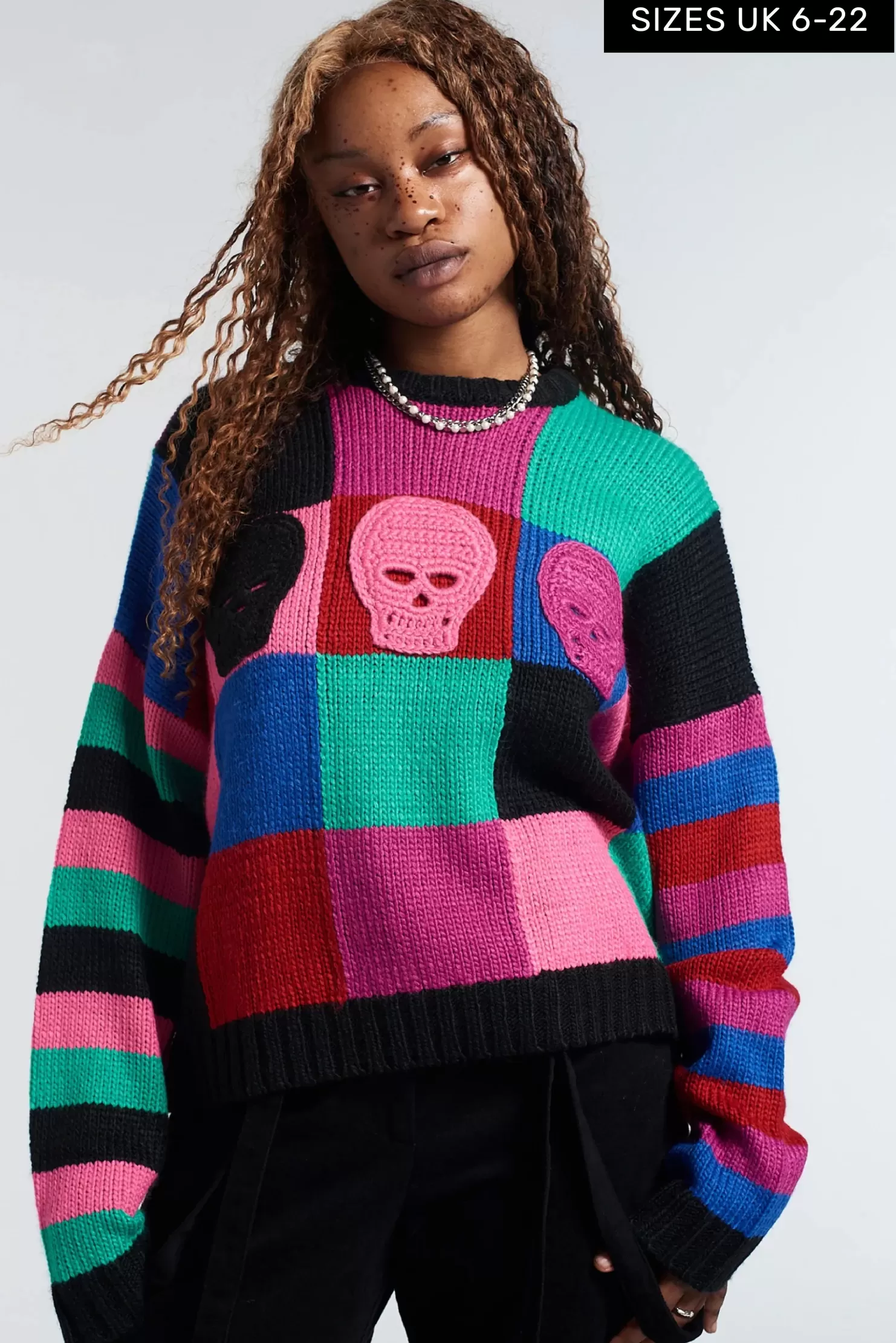 The Ragged Priest Triple Skull Knit-Women Knitwear & Sweats
