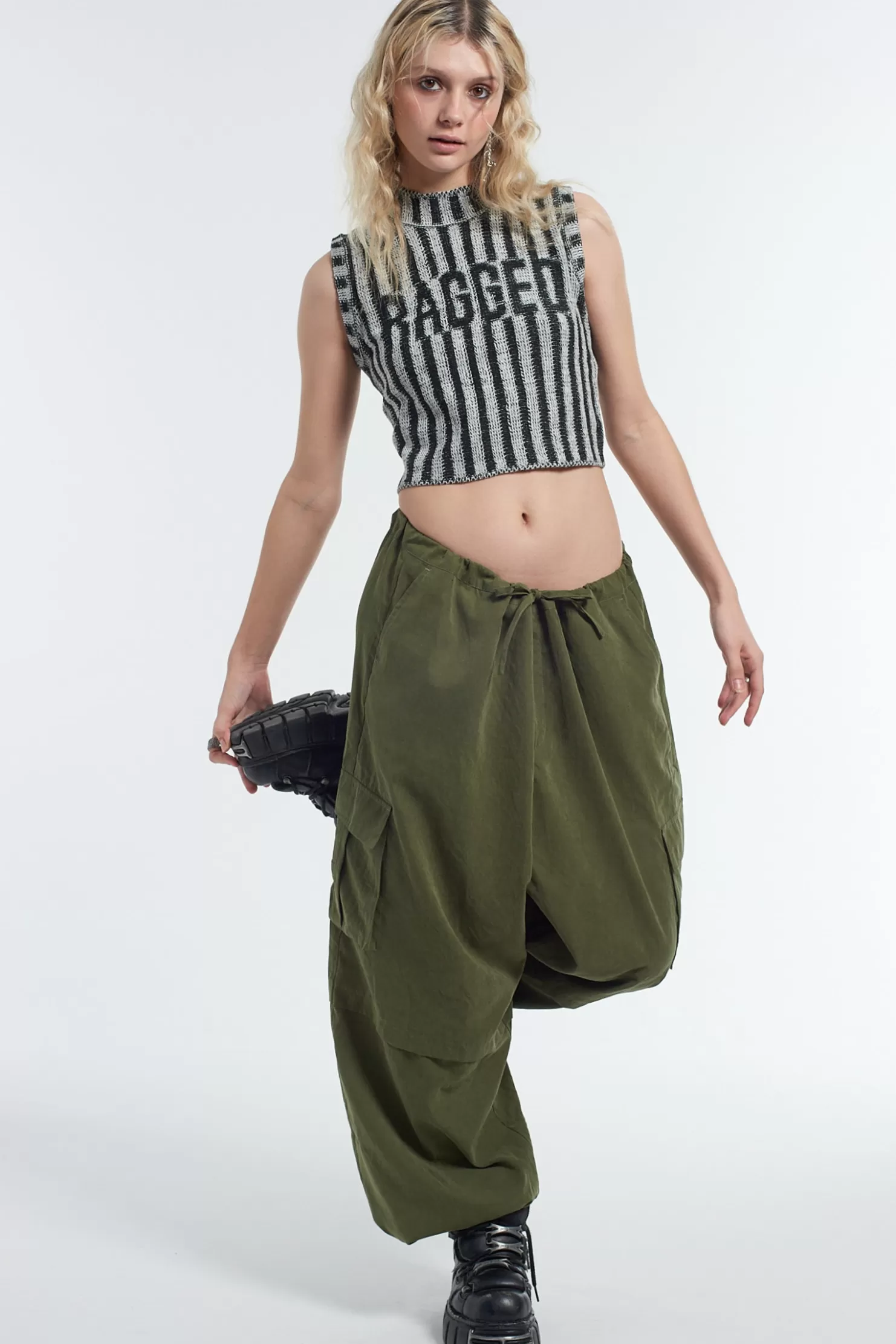 The Ragged Priest Virtual Knitted Tank-Women Knitwear & Sweats