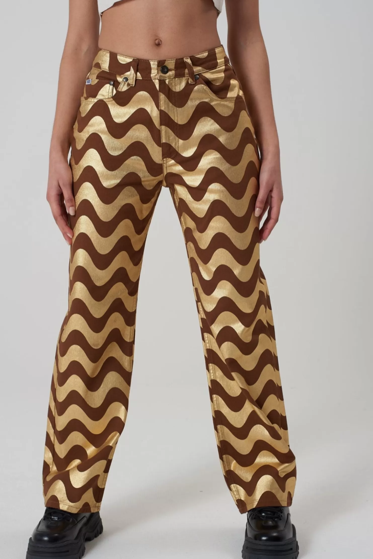 The Ragged Priest Wave Jean - Gold-Women Jeans