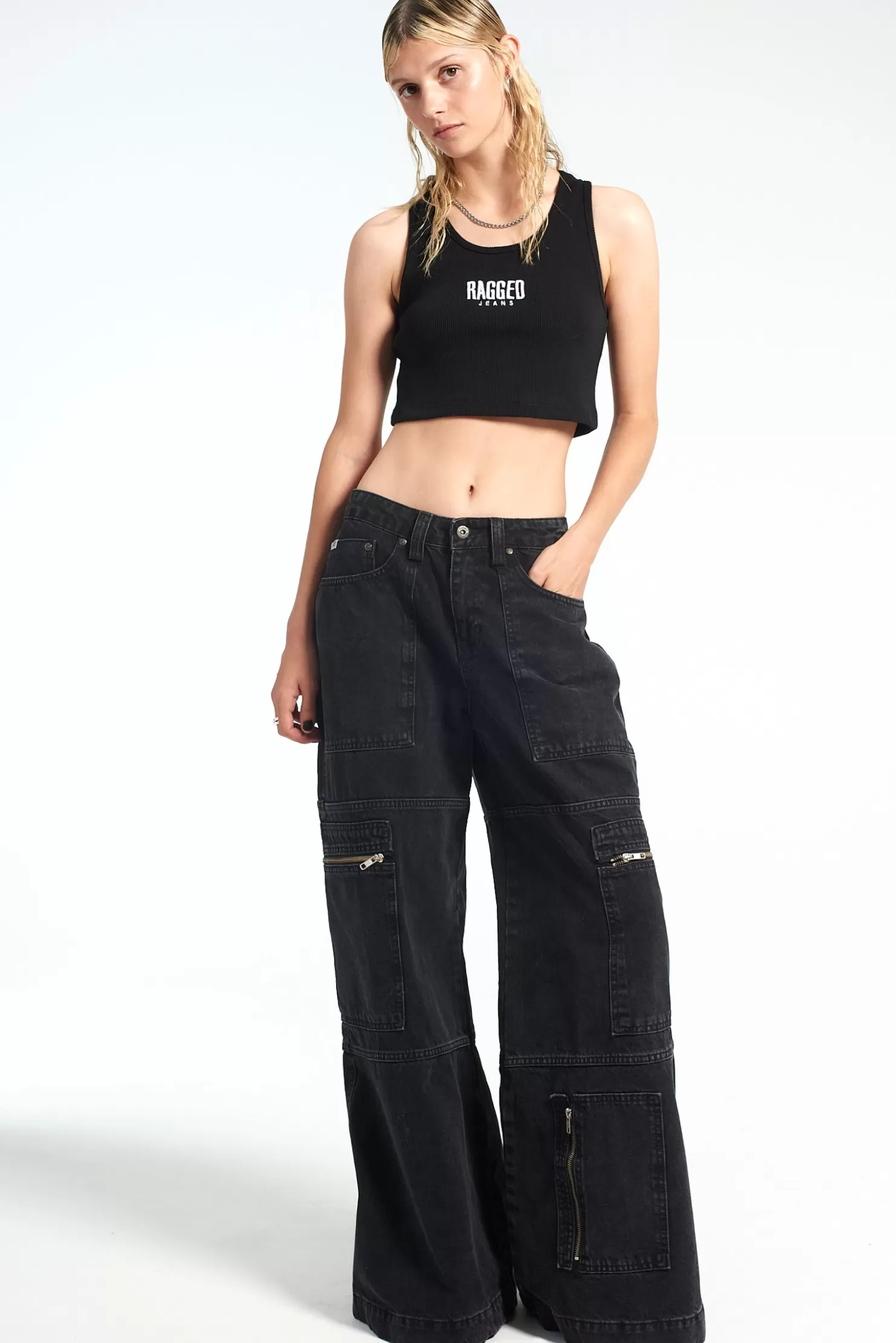 The Ragged Priest Zip Sweeper Jean - -Women Jeans